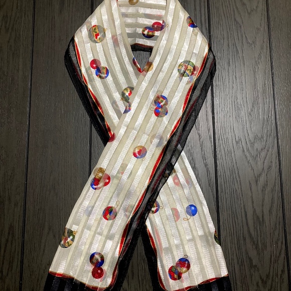 Liz Claiborne Accessories - EUC Liz Claiborne Christmas Ball Scarf